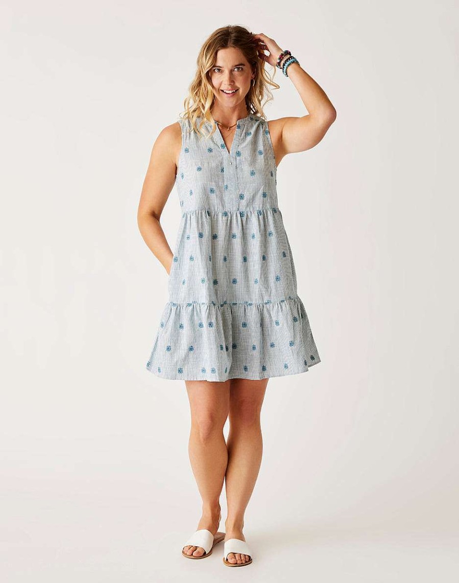 Clothing Carve Designs | Nellie Eyelet Dress Azul