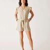 Clothing Carve Designs | Remi Romper Lt. Khaki Stripe