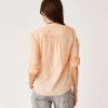 Clothing Carve Designs Long Sleeve | Dylan Textured Shirt Peach