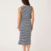 Clothing Carve Designs | Elodie Rib Dress Navy Stripe