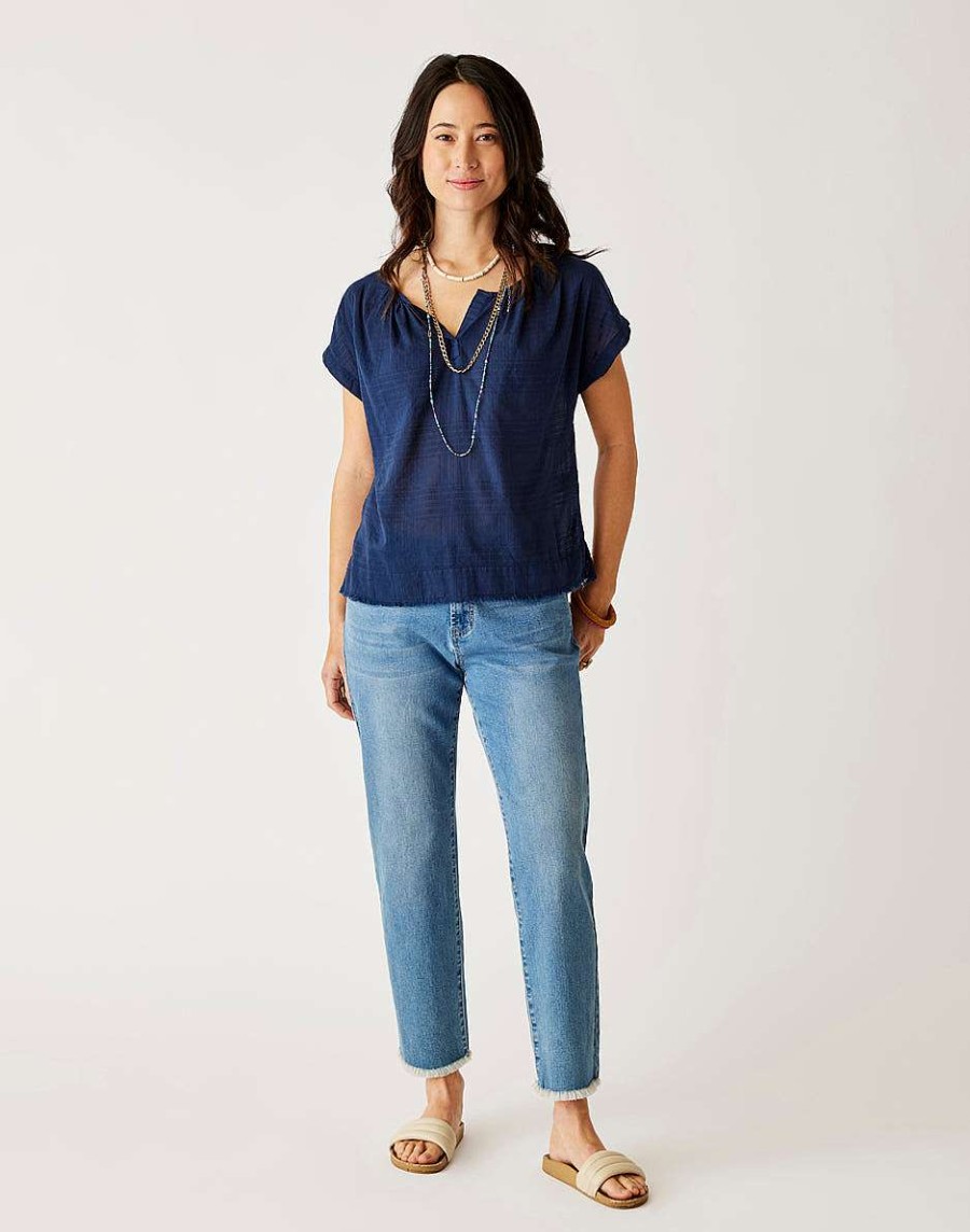 Clothing Carve Designs Pants | Austin Crop Jean Blue Tide