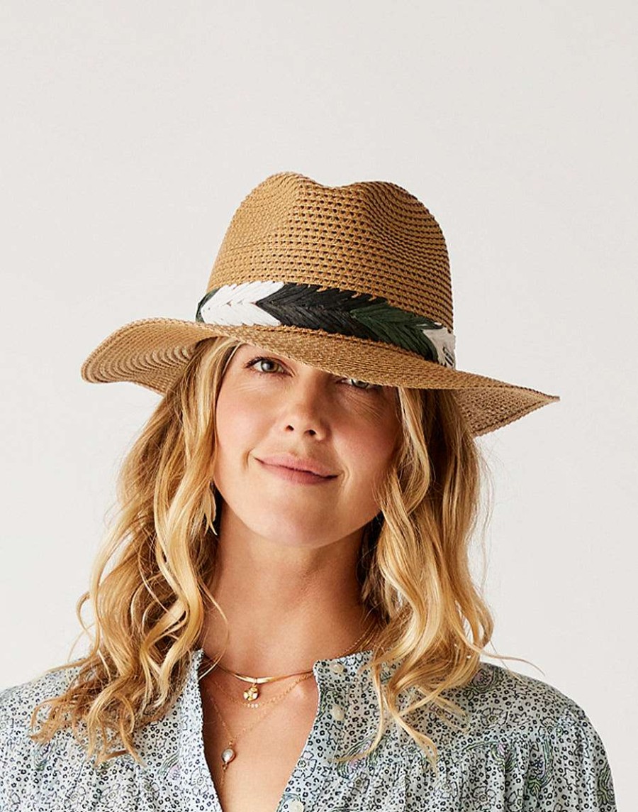 Accessories Carve Designs | Farrah Packable Hat Dark Honey