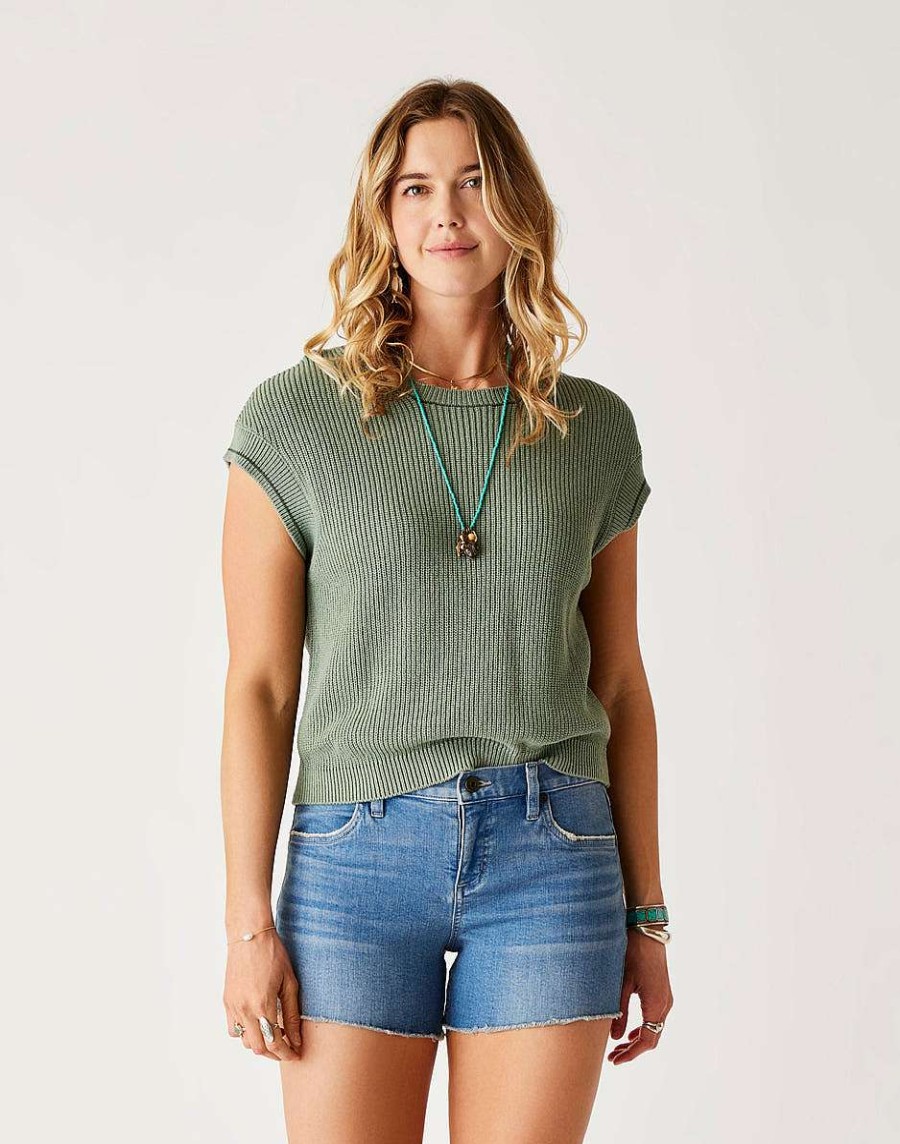 Clothing Carve Designs Sweaters | Phoebe Sweater Top Light Cilantro