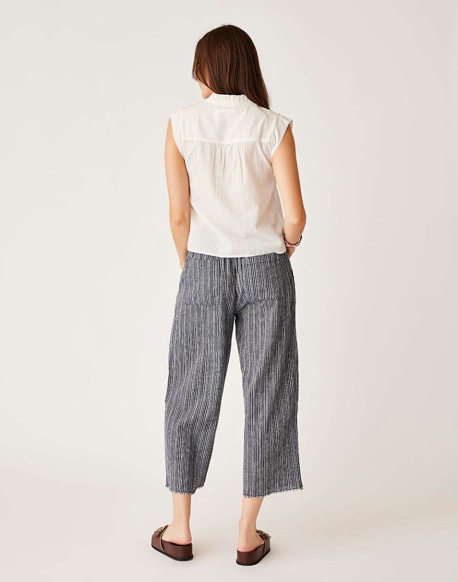 Clothing Carve Designs Pants | Suki Linen Pant Navy Texture