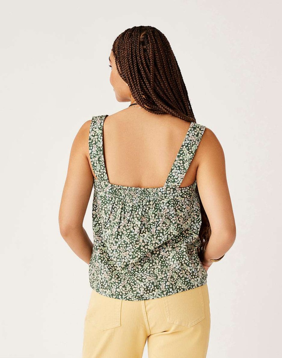 Clothing Carve Designs Tanks | Liv Textured Top Ditsy