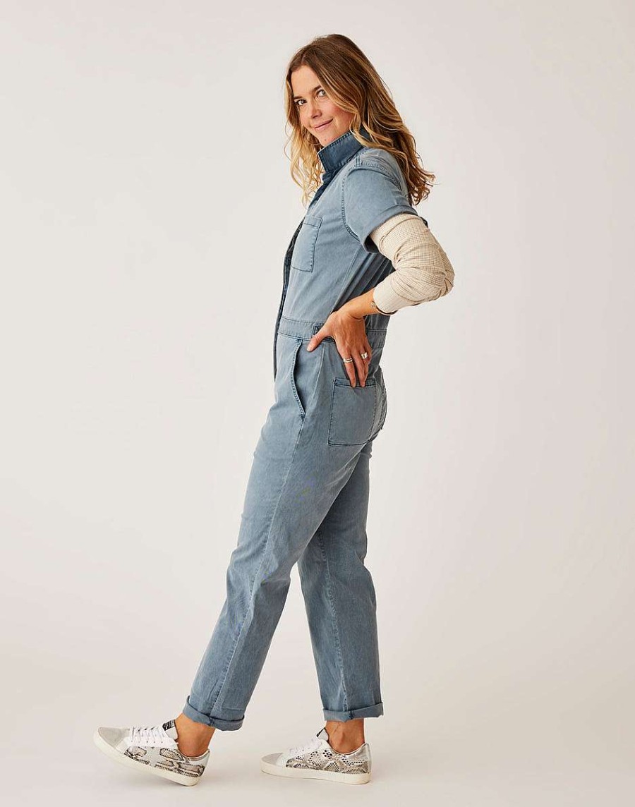 Clothing Carve Designs Jumpsuits & Overalls | Nyla Twill Jumpsuit Slate Sunkissed