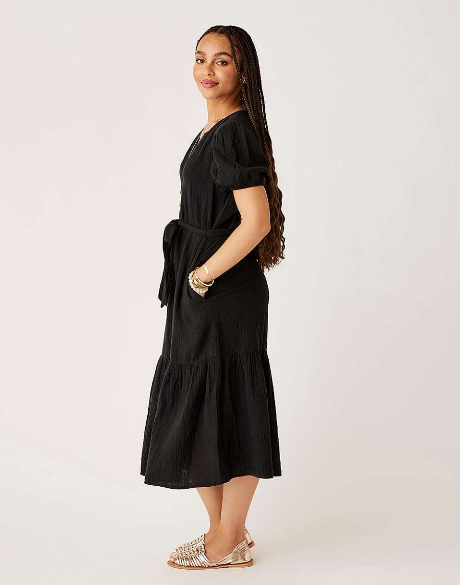 Clothing Carve Designs | Memphis Gauze Dress Black