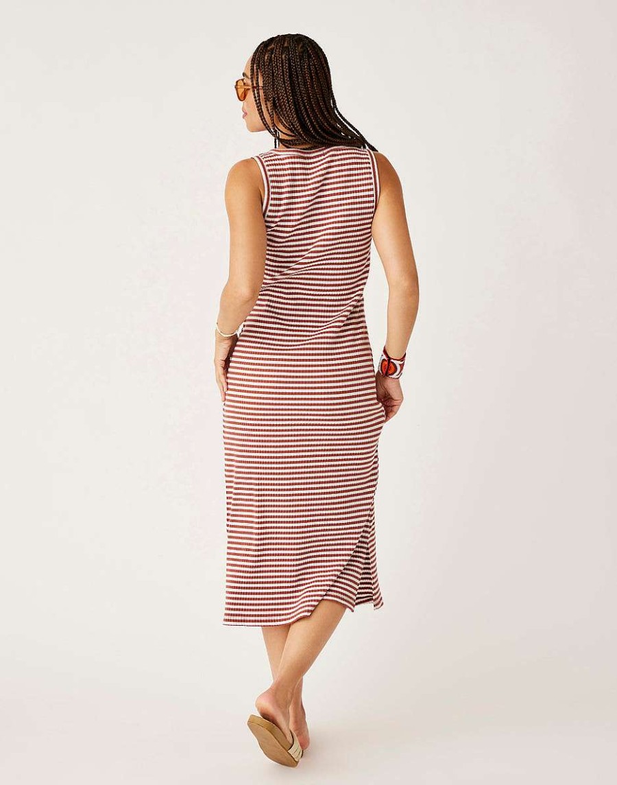 Clothing Carve Designs | Elodie Rib Dress Penny Stripe