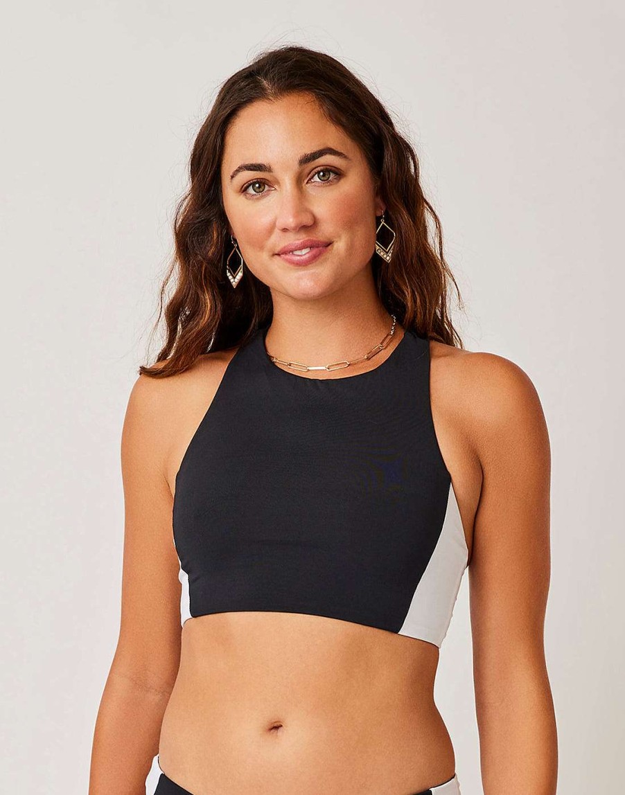 Clothing Carve Designs Bikini Tops | Sanitas Colorblock Top Black/White