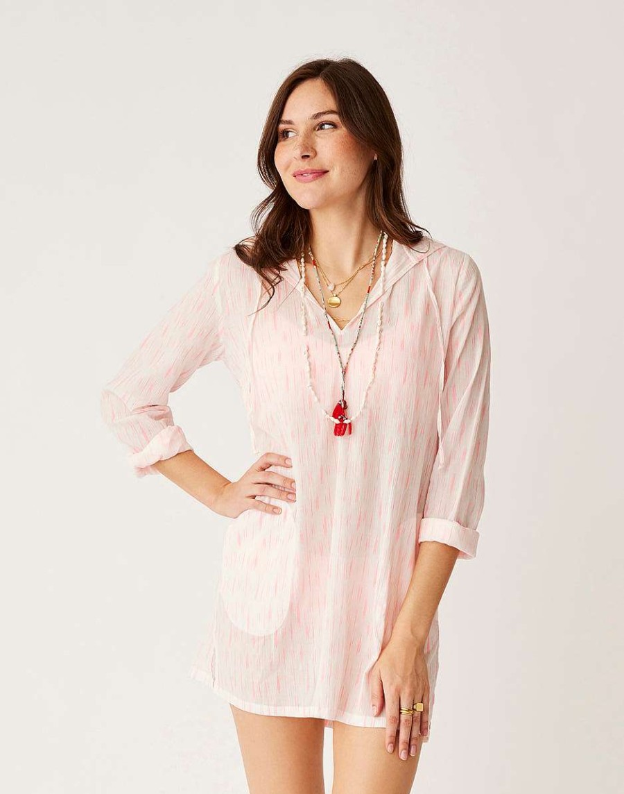 Clothing Carve Designs Cover Ups | Gia Coverup Electric Coral Ikat