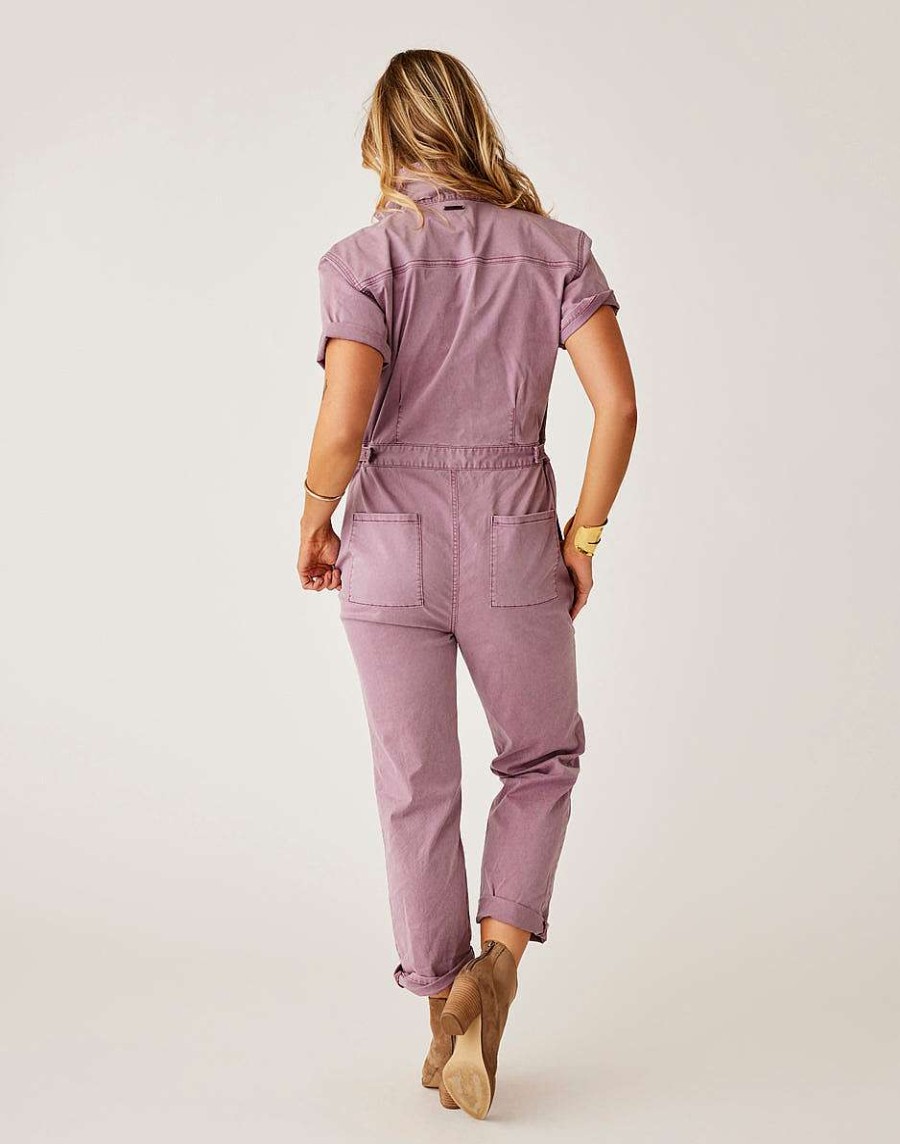 Clothing Carve Designs Jumpsuits & Overalls | Nyla Twill Jumpsuit Orchid Sunkissed