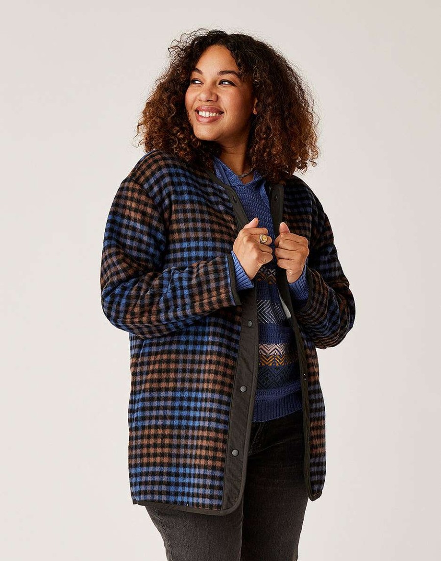 Clothing Carve Designs Jackets & Vests | Calla Wool Jacket Dk. Brown Plaid