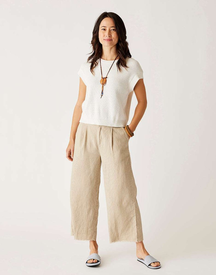 Clothing Carve Designs Pants | Suki Linen Pant Lt. Khaki Stripe