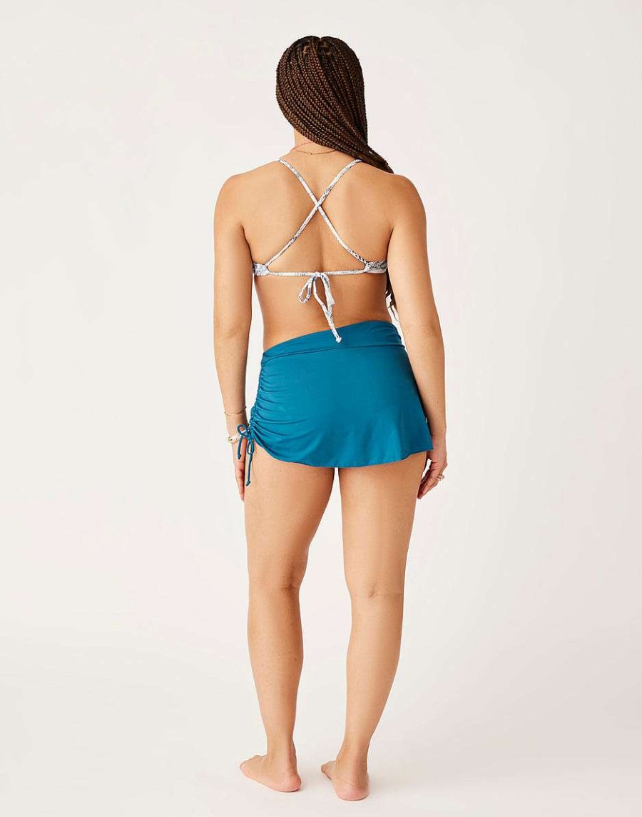 Clothing Carve Designs Swim Bottoms | Hoku Swim Skirt Azul